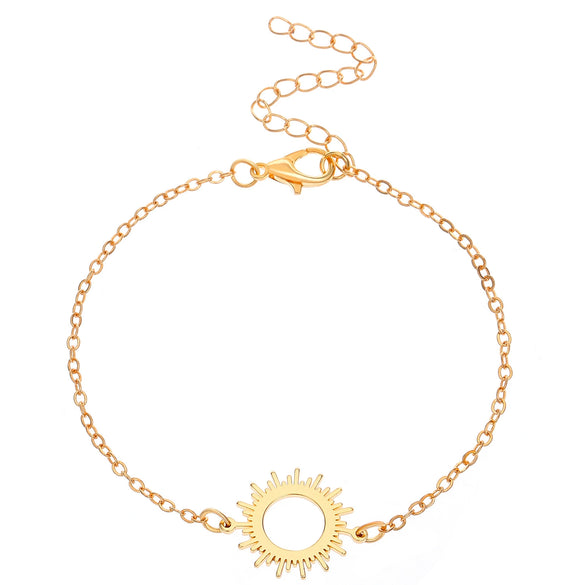 Stainless Steel Minimalist Women's Electroplated Real Gold Bracelet