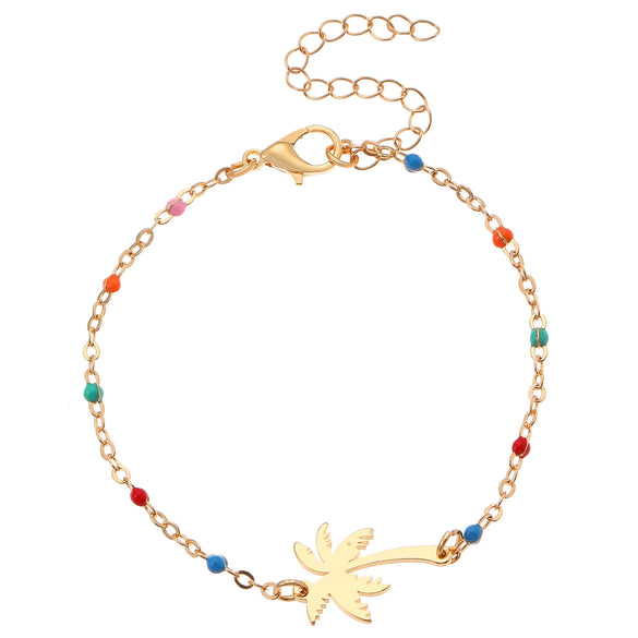 Stainless Steel Minimalist Women's Electroplated Real Gold Bracelet