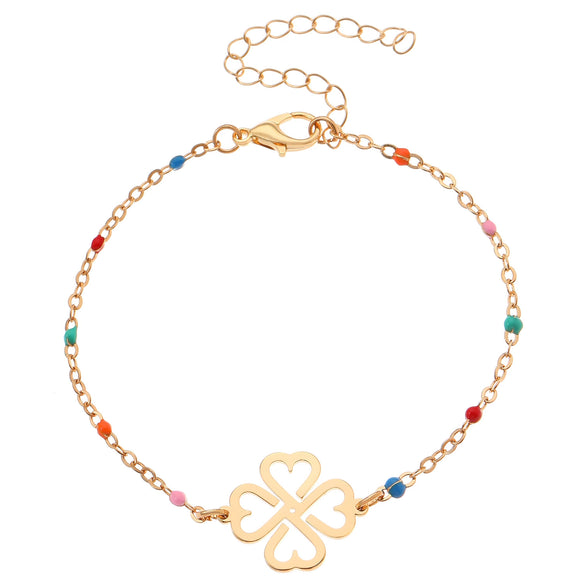 Stainless Steel Minimalist Women's Electroplated Real Gold Bracelet