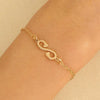 Stainless Steel Minimalist Women's Electroplated Real Gold Bracelet