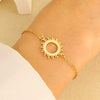 Stainless Steel Minimalist Women's Electroplated Real Gold Bracelet