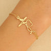 Stainless Steel Minimalist Women's Electroplated Real Gold Bracelet