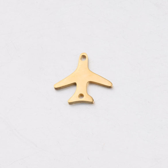 Stainless Steel Mirror Finish Polishing Aircraft Shape Pendant Jewelry Accessories