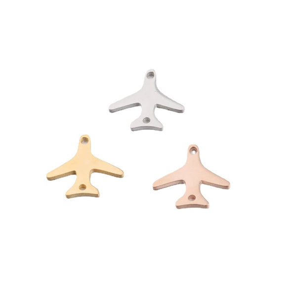 Stainless Steel Mirror Finish Polishing Aircraft Shape Pendant Jewelry Accessories