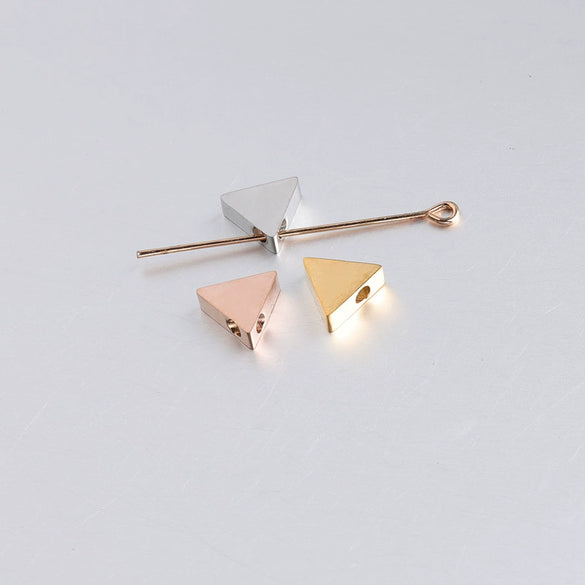 Stainless Steel Mirror Geometric Triangle Jewelry Accessories Diy Beads With Mirror Finish Polishing