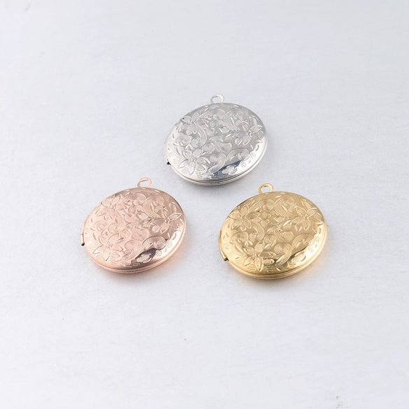 Stainless Steel Mirror Polished Retro Pattern Phase Box Pendant Jewelry Accessories