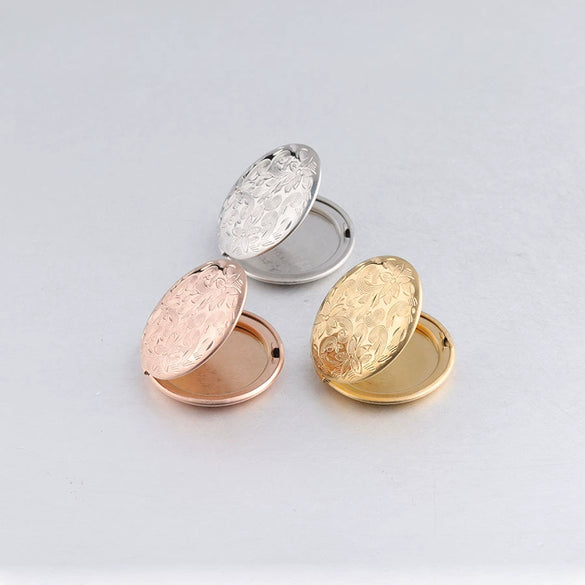 Stainless Steel Mirror Polished Retro Pattern Phase Box Pendant Jewelry Accessories