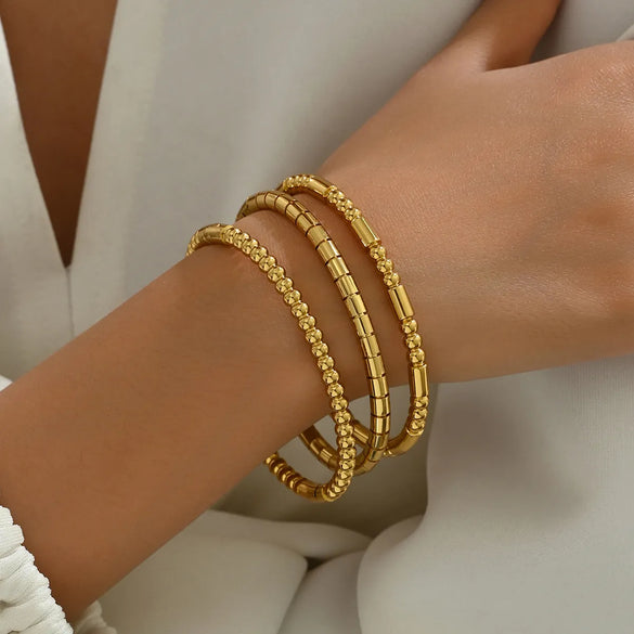 Stainless Steel Modern Style Simple Style Solid Color Solid Color Bangle