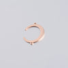 Stainless Steel Moon Crescent And Horn Shape Jewelry Accessories With Double Hole Connection And Fine Polishing