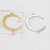 Stainless Steel Moon Crescent And Horn Shape Jewelry Accessories With Double Hole Connection And Fine Polishing