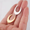 Stainless Steel Moon Crescent Horn Pendant Jewelry Accessories With Mirror Finish Polishing