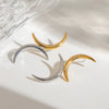 Stainless Steel Moon Earrings For Women Ins Style Electroplated