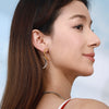 Stainless Steel Moon Earrings For Women Ins Style Electroplated