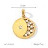 Stainless Steel Moon Eightpointed Star Necklace Pendant Jewelry Accessories Electroplating
