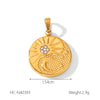 Stainless Steel Moon Eightpointed Star Necklace Pendant Jewelry Accessories Electroplating