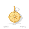 Stainless Steel Moon Eightpointed Star Necklace Pendant Jewelry Accessories Electroplating