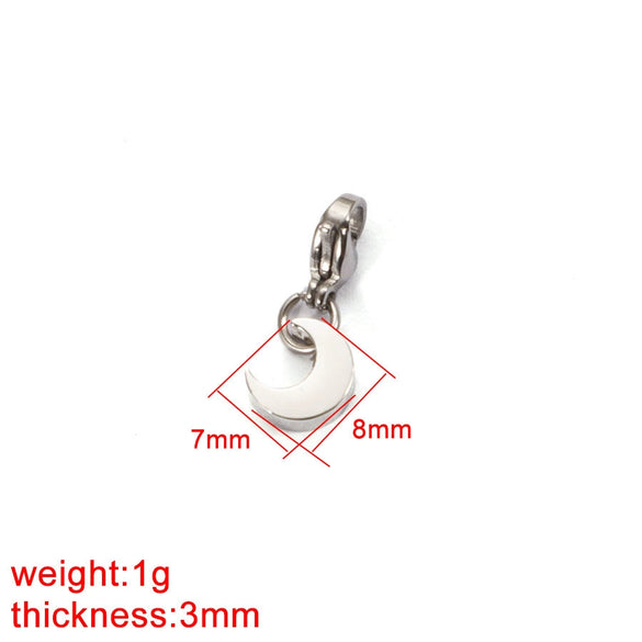 Stainless Steel Moon Pendant Jewelry Accessories With Electroplating And Small Fresh Style
