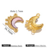 Stainless Steel Moon Shape Pendant Necklace Accessories Electroplated