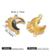 Stainless Steel Moon Shape Pendant Necklace Accessories Electroplated
