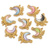 Stainless Steel Moon Shape Pendant Necklace Accessories Electroplated