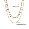 Stainless Steel Multilayer Geometric Snake Bone Chain Necklace Electroplated Waterproof Not Faded Unisex Jewelry