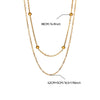 Stainless Steel Multilayer Geometric Snake Bone Chain Necklace Electroplated Waterproof Not Faded Unisex Jewelry