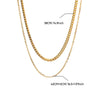 Stainless Steel Multilayer Geometric Snake Bone Chain Necklace Electroplated Waterproof Not Faded Unisex Jewelry