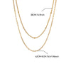 Stainless Steel Multilayer Geometric Snake Bone Chain Necklace Electroplated Waterproof Not Faded Unisex Jewelry