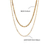 Stainless Steel Multilayer Geometric Snake Bone Chain Necklace Electroplated Waterproof Not Faded Unisex Jewelry