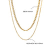Stainless Steel Multilayer Geometric Snake Bone Chain Necklace Electroplated Waterproof Not Faded Unisex Jewelry