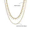 Stainless Steel Multilayer Geometric Snake Bone Chain Necklace Electroplated Waterproof Not Faded Unisex Jewelry