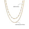 Stainless Steel Multilayer Geometric Snake Bone Chain Necklace Electroplated Waterproof Not Faded Unisex Jewelry