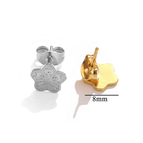 Stainless Steel Multishape Stud Earrings Electroplated Diy Jewelry Accessories