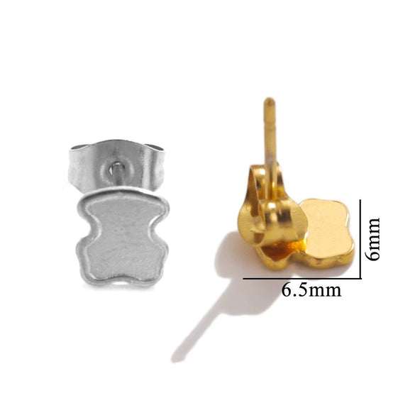 Stainless Steel Multishape Stud Earrings Electroplated Diy Jewelry Accessories