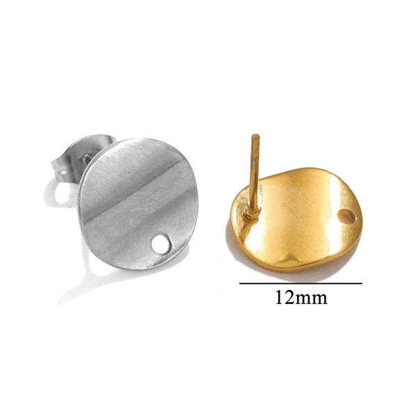 Stainless Steel Multishape Stud Earrings Electroplated Diy Jewelry Accessories