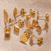 Stainless Steel Multishape Stud Earrings Electroplated Diy Jewelry Accessories