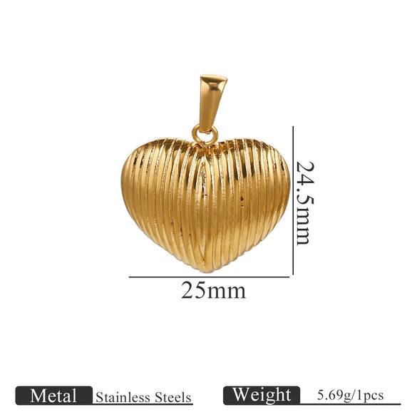 Stainless Steel Multistyle Pendant With Love Drops Bells Pattern Electroplated Diy Accessories
