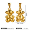 Stainless Steel Multistyle Pendant With Love Drops Bells Pattern Electroplated Diy Accessories