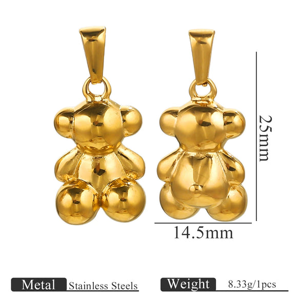 Stainless Steel Multistyle Pendant With Love Drops Bells Pattern Electroplated Diy Accessories