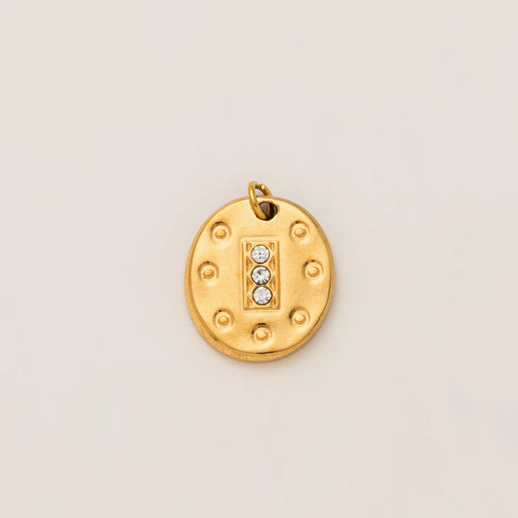 Stainless Steel Myth And Magic Pendant With Star And Drop Shape Electroplated In 18K Gold Color