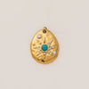 Stainless Steel Myth And Magic Pendant With Star And Drop Shape Electroplated In 18K Gold Color