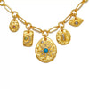 Stainless Steel Myth And Magic Pendant With Star And Drop Shape Electroplated In 18K Gold Color