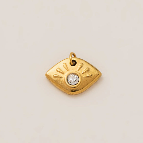 Stainless Steel Myth And Magic Pendant With Star And Drop Shape Electroplated In 18K Gold Color