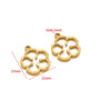 Stainless Steel Natural Geometric Flower Leaf Bow Knot Hollow Sun Jewelry Accessories For Diy Necklace Earrings Bracelet