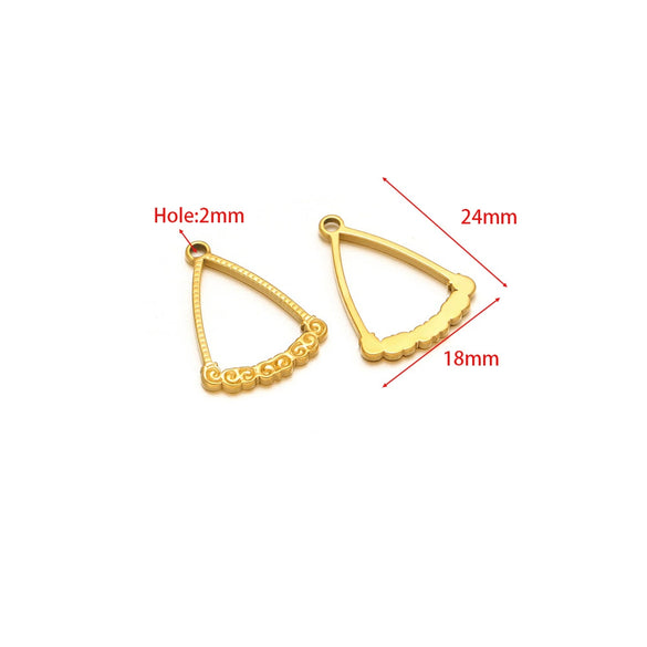 Stainless Steel Natural Geometric Flower Leaf Bow Knot Hollow Sun Jewelry Accessories For Diy Necklace Earrings Bracelet