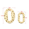 Stainless Steel Natural Geometric Relief Hollow Necklace Pendant And Earrings Accessories With Circle Pattern