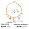 Stainless Steel Natural Shell Conch Earrings And Necklace Electroplating Style
