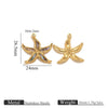 Stainless Steel Natural Shellfish Turtle Starfish Conch Jewelry Diy Pendant Accessories With Electroplating And Totem Pattern