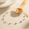 Stainless Steel Natural Stone Geometric Anklet For Women Retro Fashion Jewelry