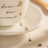 Stainless Steel Natural Stone Geometric Anklet For Women Retro Fashion Jewelry